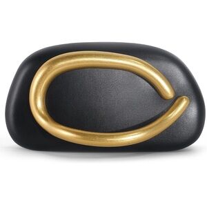 Black Clutch with Gold Accent